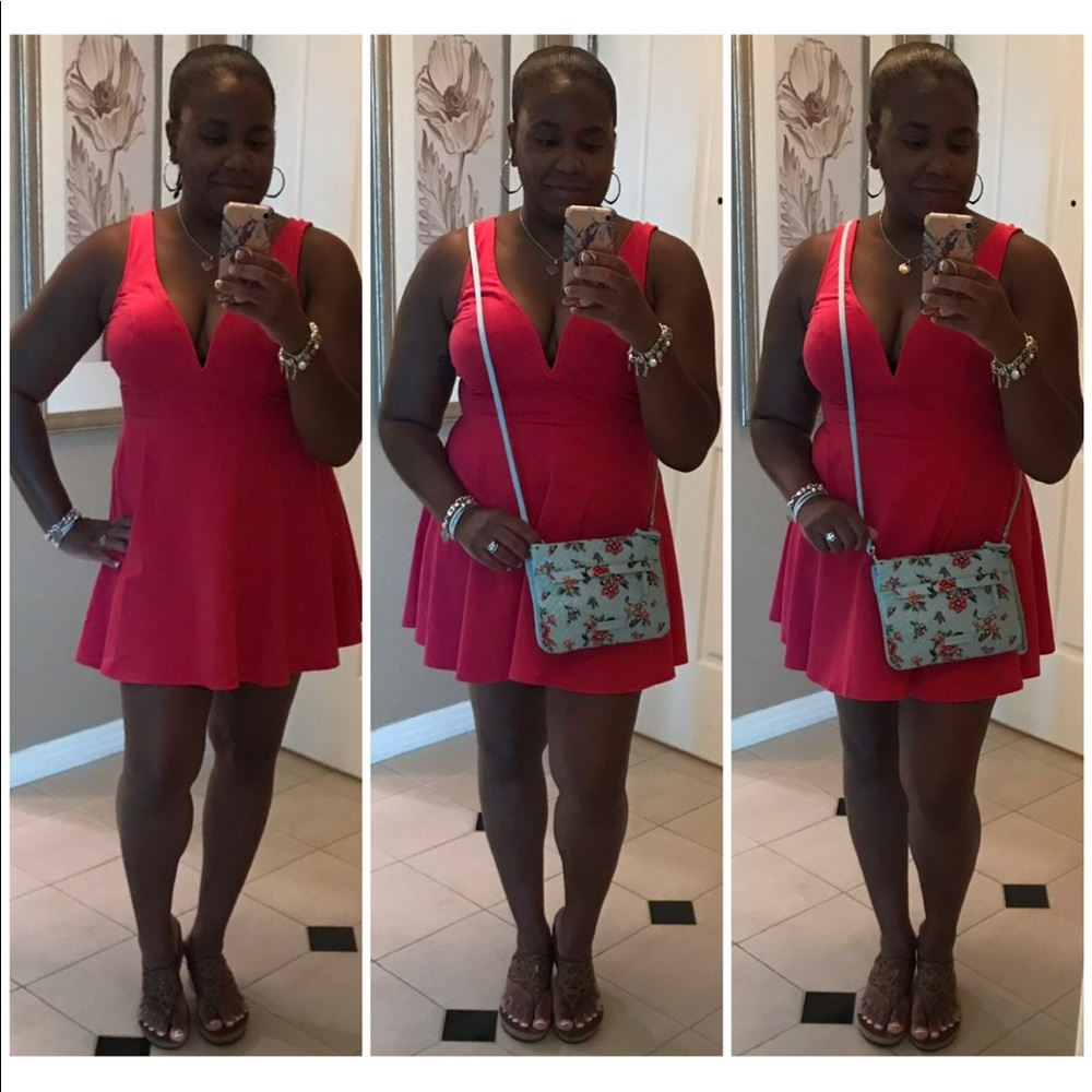 Hot pink Express romper